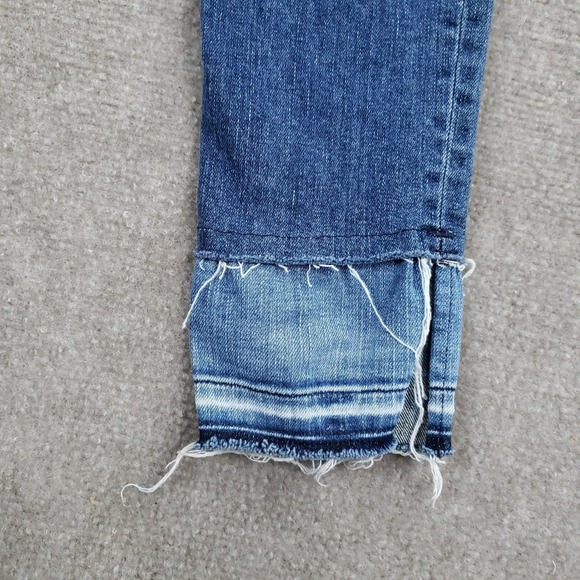 Rag & Bone 10 Inch Ankle Skinny‎ Jeans Womens 27 Blue Raw Released Hem Denim - Picture 16 of 16